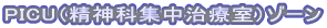 PICU(精神科集中治療室)ゾーン